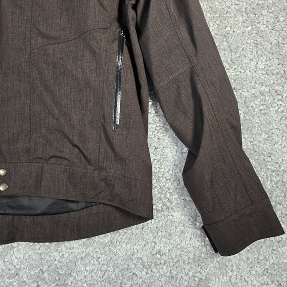 Nau Mens Hooded Full Zip Jacket Brown Size Small Outdoor Technical Shell - Picture 2 of 16